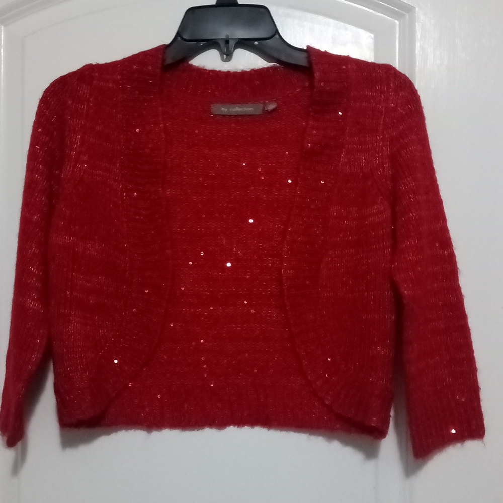 🎁 4/$20 My Collection - Red knit sweater cardigan Size XS